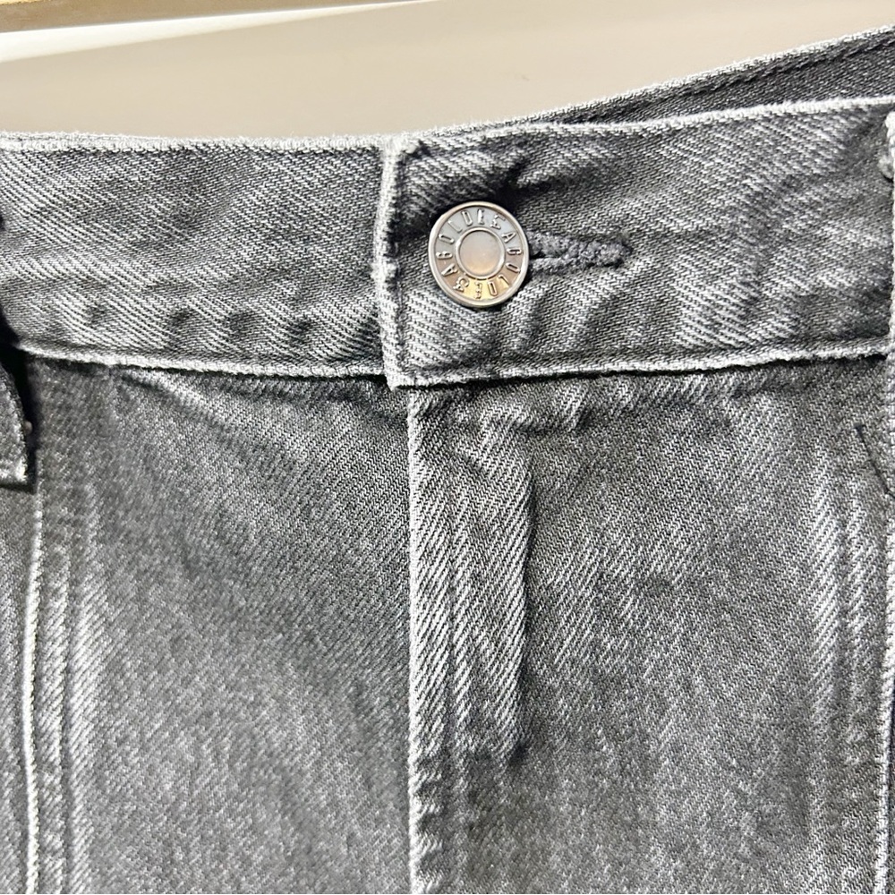 🌷Sale Agolde Cooper Cargo Jeans Size 31 Panther Black Straight Leg High Rise - Picture 4 of 12